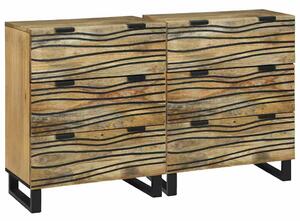Sestava komody 2 ks Přírodní 120 x 33 x 75 cm 3310040