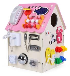 2Kids Toys - Activity board domeček růžová