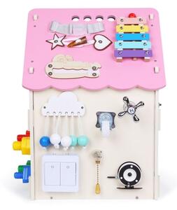 2Kids Toys - Activity board domeček růžová