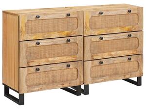 Servírovací skříň 2 ks 60 x 33 x 75 cm Masivní mangové dřevo 3310058