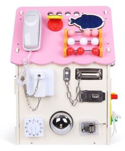 2Kids Toys - Activity board domeček růžová