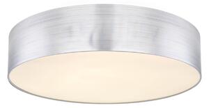 Stropní LED moderní přisazené osvětlení SINNI, 40W, teplá bílá-studená bílá, 60cm, kulaté, stříbrné