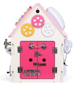 2Kids Toys - Activity board domeček růžová