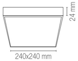 Faneurope Domo LED přisazené čtvercové svítidlo IP44 Černá