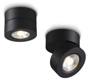 Rotex LED přisazené svítidlo natáčecí Ra>90 Černá⌀75mm