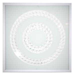 LED nástěnné / stropní osvětlení ALBA, 16W, studená bílá, 29x29, hranaté, kruhy, bílé
