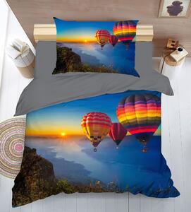2dílné 3D povlečení 140×200 + 70×90 – Barevné horkovzdušné balóny