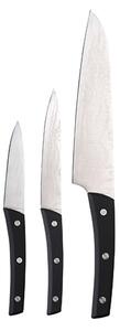 Sada tří nožů z nerezové oceli Bergner / černá