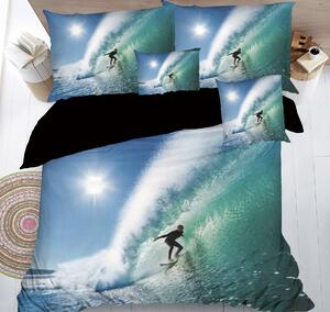 7dílné 3D povlečení – Surfař v oceánu – 140x200 cm