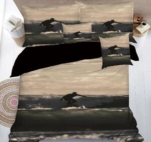 7dílné 3D povlečení – Surfař při západu slunce – 140x200 cm