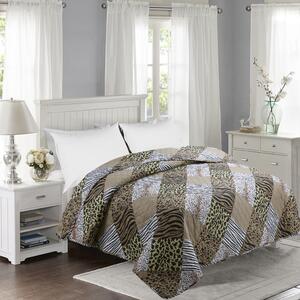 Prošívaný přehoz přes postel 200×240 cm – Safari patchwork