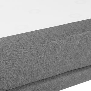 Kontinentální čalouněná postel 180 x 200 cm světle šedá MADAME