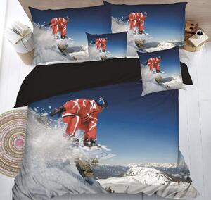 7dílné 3D povlečení – Snowboardista v akci – 140x200 cm