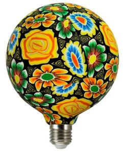 LED dekorativní žárovka JAZZ, E27, G125, 4W, 1900K, teplá bílá, různobarevná