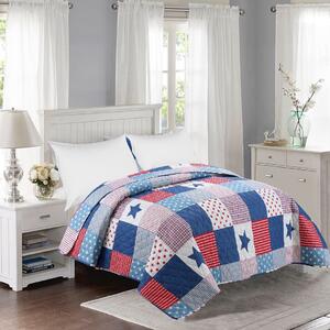 Prošívaný přehoz přes postel 200×240 cm – Patchwork Stars