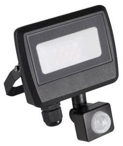 Venkovní LED nástěnný reflektor s čidlem ALERINO, 10W, denní bílá, černý, IP44
