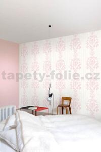 Vliesové tapety na zeď Facade FC2208, dřevěný obklad s růžovým ornamentem, rozměr 10,05 m x 0,53 m, GRANDECO