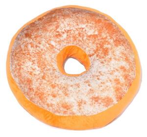 Dekorační polštář Donut s cukrovou polevou – oranžový | Sladký sen kolekce