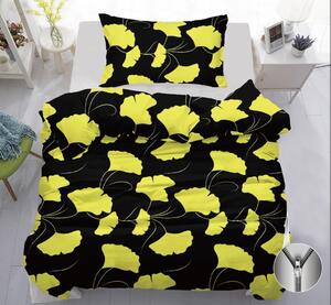 Oboustranné bavlněné povlečení 140×200 + 70×90 – ŽLUTÝ GINKGO