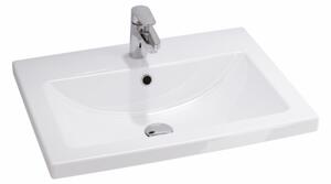 Cersanit S801-147-DSM - Závěsná koupelnová skříňka s umyvadlem LARA 60 cm bílá