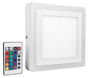 Nástěnné / stropní osvětlení LED COLOR WHITE SQ, 19W, teplá bílá, RGB, 20x20cm, hranaté