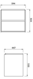 Cersanit S924-008 - Koupelnová skříňka pod umyvadlo CREA 60x54x45 cm dub