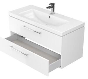 Cersanit S801-149-DSM - Závěsná koupelnová skříňka s umyvadlem LARA 80 cm bílá