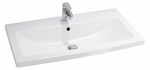 Cersanit S801-149-DSM - Závěsná koupelnová skříňka s umyvadlem LARA 80 cm bílá