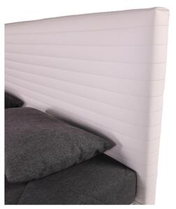 Postel s matrací PETTIGO bílá/šedá, 160x200 cm