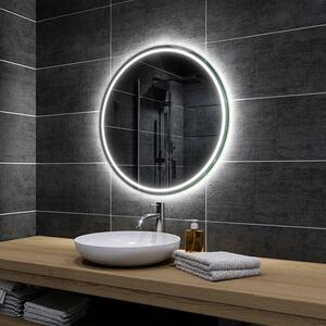 Koupelnové zrcadlo kulaté s LED podsvícením Ø 130 cm LONDON