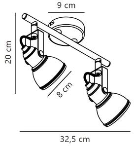 Nordlux - Bodové svítidlo ASLAK 2xGU10/35W/230V bílá