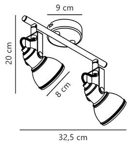 Nordlux - Bodové svítidlo ASLAK 2xGU10/35W/230V černá