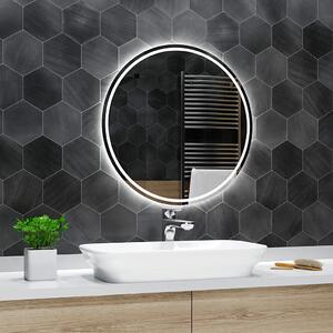 Koupelnové zrcadlo kulaté s LED podsvícením Ø 130 cm LONDON