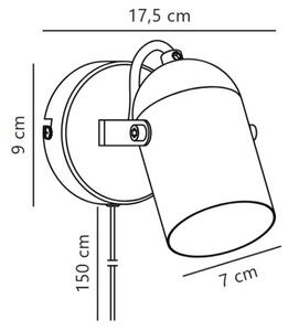 Nordlux - Nástěnné bodové svítidlo LOTUS 1xE14/40W/230V
