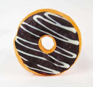 Dekorační polštářek Donut s polevou – různé druhy Barva: Bílá poleva s barevným posypem