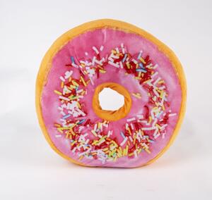 Dekorační polštářek Donut s polevou – různé druhy Barva: Růžová poleva s barevným posypem