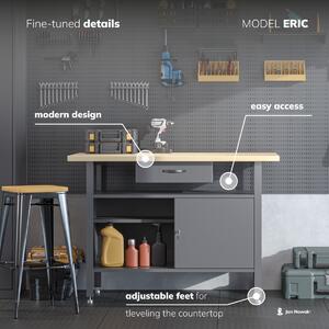 Pracovní stůl ERIC, 1200 x 850 x 600 mm, černý
