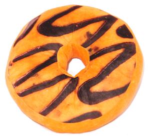 Dekorační polštářek Donut s polevou – různé druhy Barva: Tygrovaná čokoládová