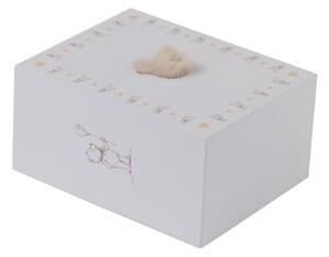 Béžový kobereček hlava medvídka v dárkové krabičce - 57*1,5*62cm