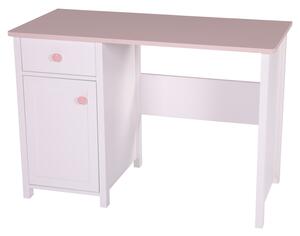 Psací stůl LUNA 03 bílá/růžová