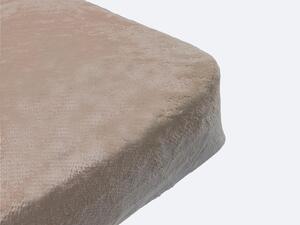 Béžové/Kappuccino napínací prostěradlo z mikrovlákna 90×200 cm – hebké, teplé a pružné