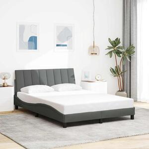 Rám postele bez matrace Hanko tmavě šedá 140 x 200 cm textil 3310392