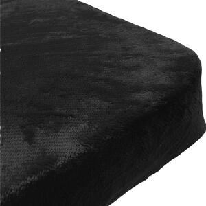 Černé napínací prostěradlo z mikrovlákna 90×200 cm – hebké, teplé a pružné