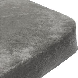 Tmavě šedé napínací prostěradlo z mikrovlákna 90×200 cm – hebké, teplé a pružné