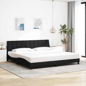 Rám postele bez matrace Hanko černý 200 x 200 cm textil 3310414