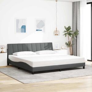 Rám postele bez matrace Hanko tmavě šedý 200 x 200 cm textil 3310413