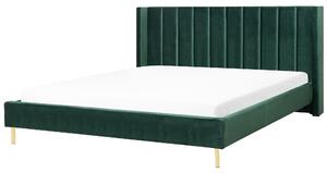 Sametová postel 180 x 200 cm zelená VILLETTE