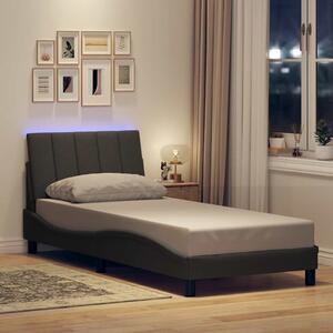 Rám postele bez matrace Hanko tmavě šedý 90 x 200 cm textil 3310434