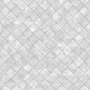 Vliesové tapety na zeď Hexagone L44909, rozměr 10,05 m x 0,53 m, čtverce šedé s lesklým efektem, Ugépa
