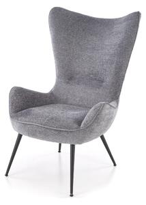 HALMAR Designové křeslo ušák JUKON šedé